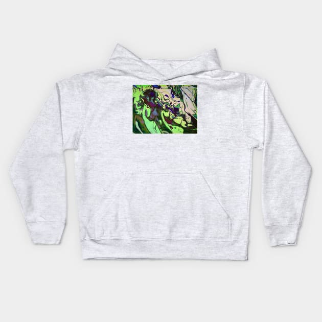 Liquid Dream (Green) Kids Hoodie by CriSan